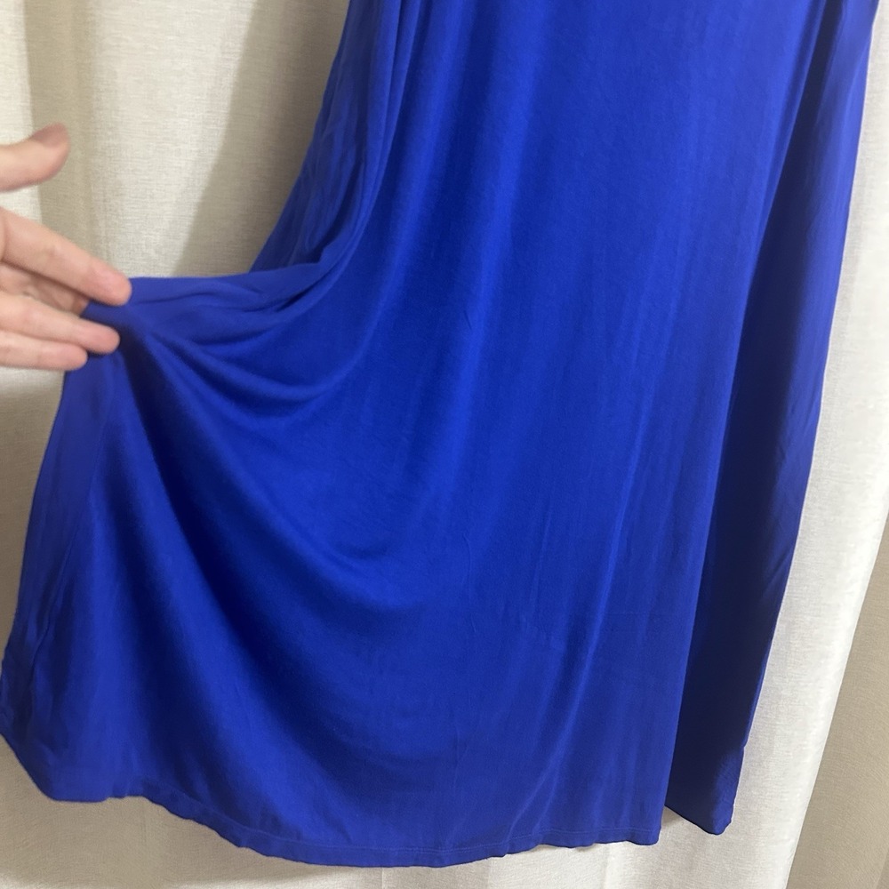 💙 Ann Taylor LOFT STUNNING ELECTRIC BLUE SWING TANK MINI DRESS 💙 Sz S - Picture 5 of 10